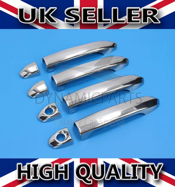 Chrome 4 Door Handle Covers Trim Set Polished S. Steel For Vw Crafter 2017-2022