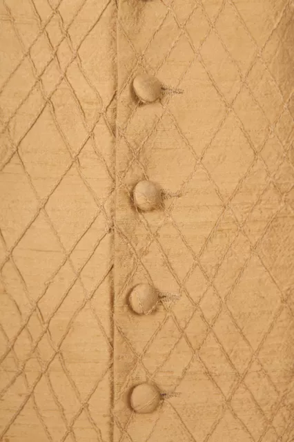 Uomini Ragazzi Designer Seta Oro Vestito da Matrimonio Gilet 38 42 3