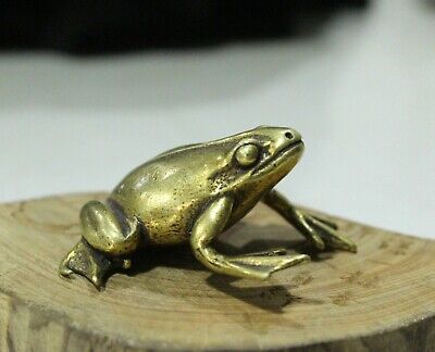 4 CM China Antique Brass Pendant Old Bronze Pendant frog amulet
