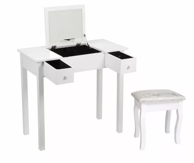 Mueble Tocador con espejo y taburete, Mesa de maquillaje cómoda