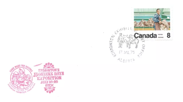 Canada Event Cachet Cover Edmonton Alberta's Klondike Days Exposition 1975