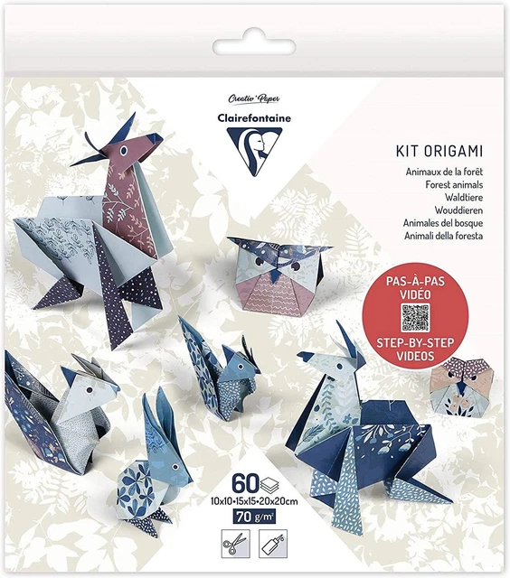 DIY Origami Papier Kit - 50 Blätter 3D Katzen & Tiere Zum Falten Mit Aufklebern