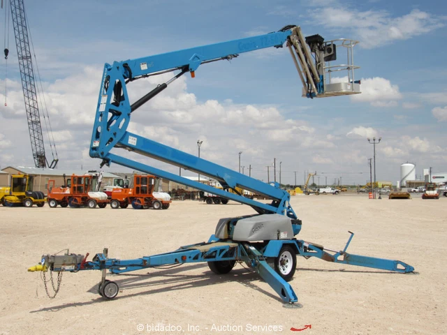 2014 Genie TZ-50 50' Electric Towable Boom Lift Man Aerial Platform