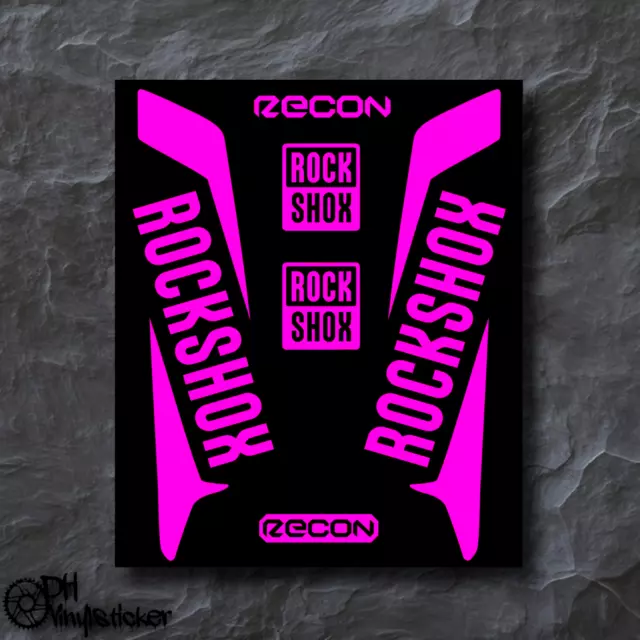 Rockshox Recon sticker rosa | set adesivi bicicletta eBike MTB BMX forcella
