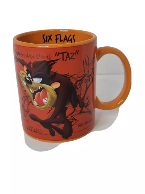Tasmanian Devil Looney Tunes Taz Coffee Mug, Six Flags VTG Rare