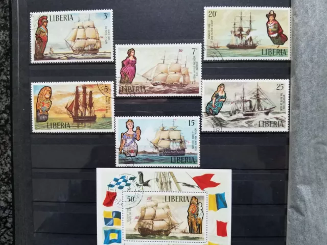 Stamps Liberia Sailing ships