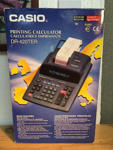 krølle reductor Aske CASIO PRINTING CALCULATOR DR-420TER 2 Colour 12 Digit £32.99 - PicClick UK