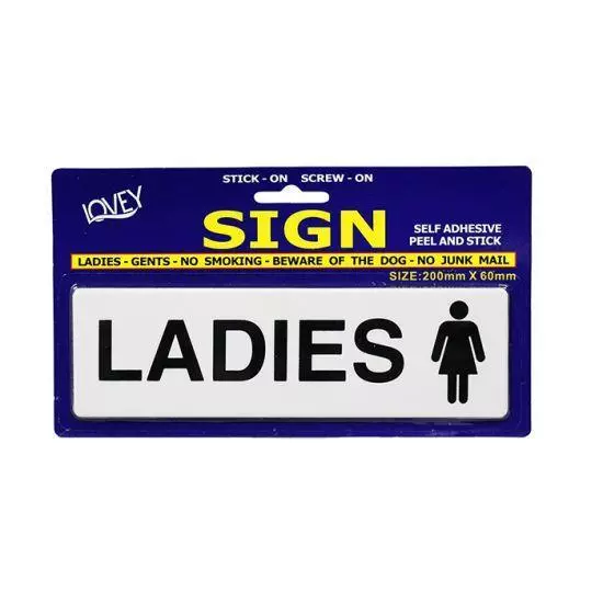 Gents Ladies Toilet Signs Self Adhesive White Restroom Sign Office Restaurant 2p 2