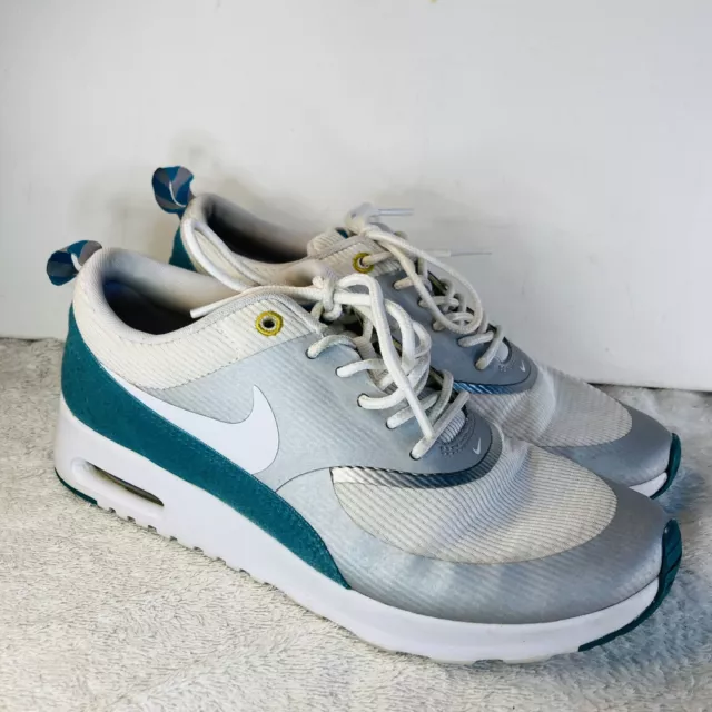 Nike Air Max Thea Womens Running Shoes Joggers US Size 7.5 White Teal