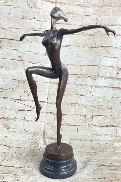 Caliente Reparto Aldo Vitaleh Mujer Carne Bailarina Bronce Figura Escultura Nr