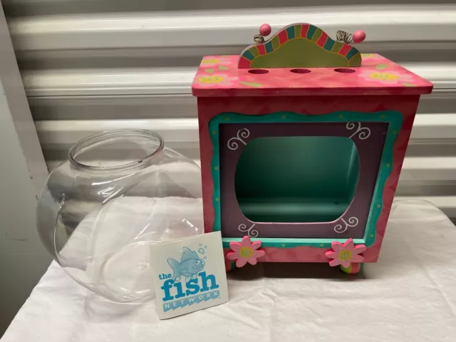 Unique Style Fish Network Fish Bowl With Decorative Frame!!