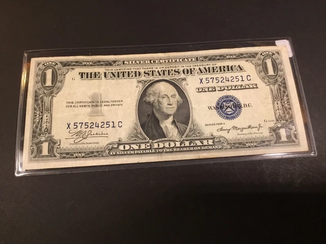 1935-A $1 Silver Certificate Blue Seal-251 C