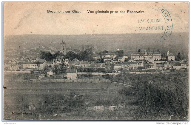 95 BEAUMONT SUR OISE - vue generale prise du reservoir