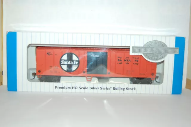 Vintage Bachmann Silver Series Ho Gauge Santa Fe 50" Steel Reefer Wagon