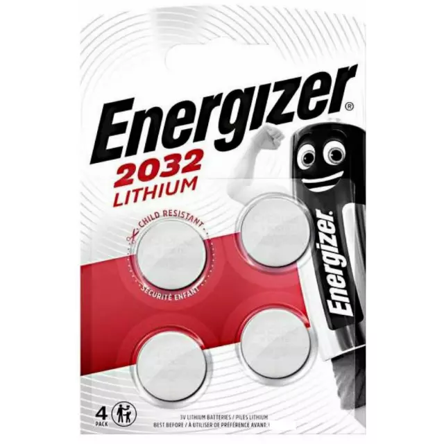 ENERGIZER CR2032 Bouton Lithium 3 V - ( 1 Blister / 4 Piles )