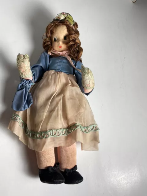 15” Antique 1930's Madame Alexander Little Shaver Cloth Doll All Original