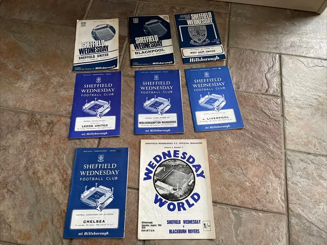 Sheffield Wednesday Programmes 1966 1970 12 00 Picclick Uk