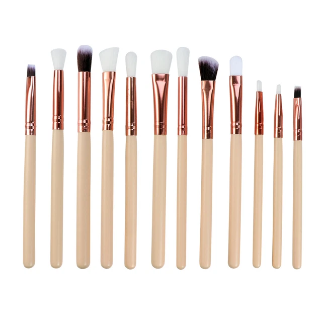 12Pcs Professional Augen Make-up Pinsel Set Powder Foundation Lidschatten