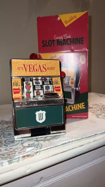 Wembley Savings Bank Slot Machine - Features Vegas Style Lights & Sound!