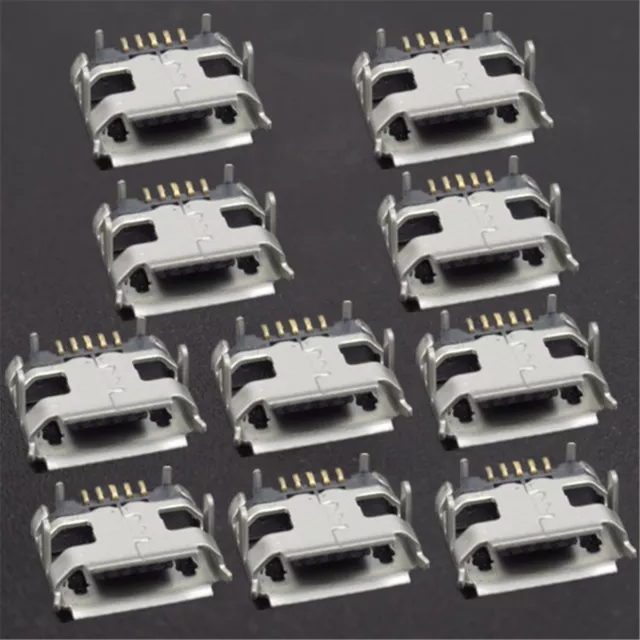 10X Micro USB Type B Female Adapter 5Pin DIP Socket Jack Connector Port Charging