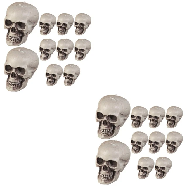 20 pcs Small Realistic Miniature Skeleton Heads Skull Head Figurine