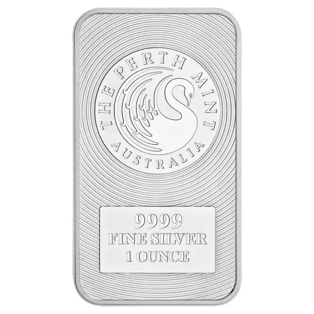 Perth Mint 1 Oz Ounce 999.9% Solid Silver Kangaroo Minted Bullion Investor Bar