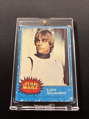 LUKE SKYWALKER - 1977 Topps Star Wars - Blue Series 1 - #1 - NM-MT - ROOKIE CARD