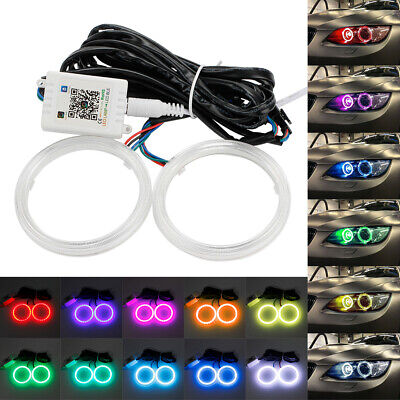 multicolore RGB Xenon LED Angel Eye Halo anelli luci con telecomando pezzi Haichen 1 set 