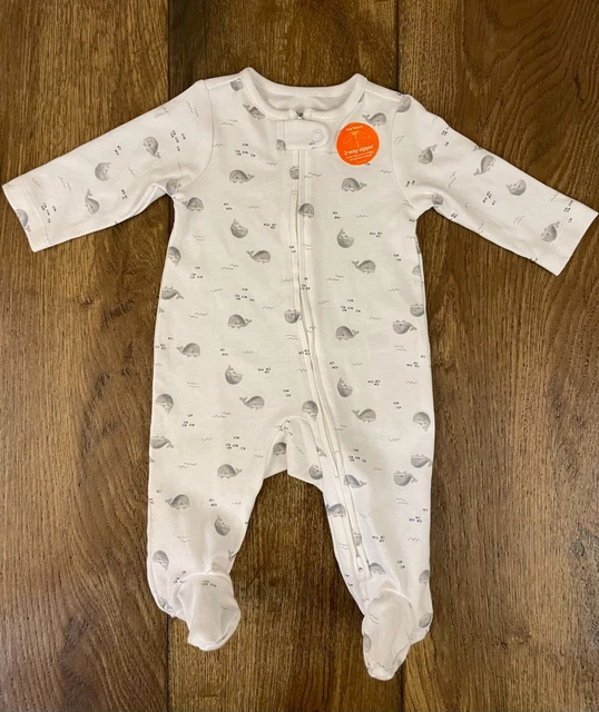 Carters 3 Mo Baby Boy Girl Unisex Whale Sleeper Sleep Play Outfit Gender Neutral