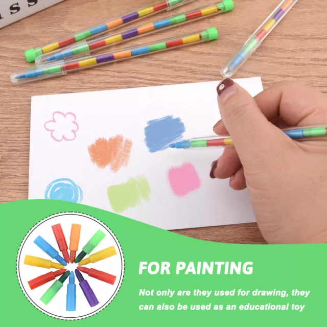 20pcs DIY For Toddlers Office 11 Colours Painting Stationery Colouring Pencil