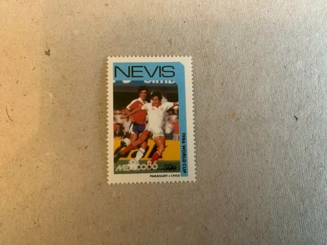 NEVIS 1986 MNH WORLD CUP FOOTBALL MEXICO 86 PARAGUAY vs CHILE