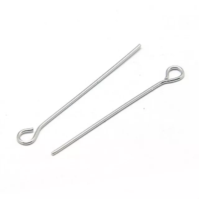 50 Pcs Eye Pins Head Pins Ball Pins Earring Wire Jewellery Craft 16- 50mm (2) 3