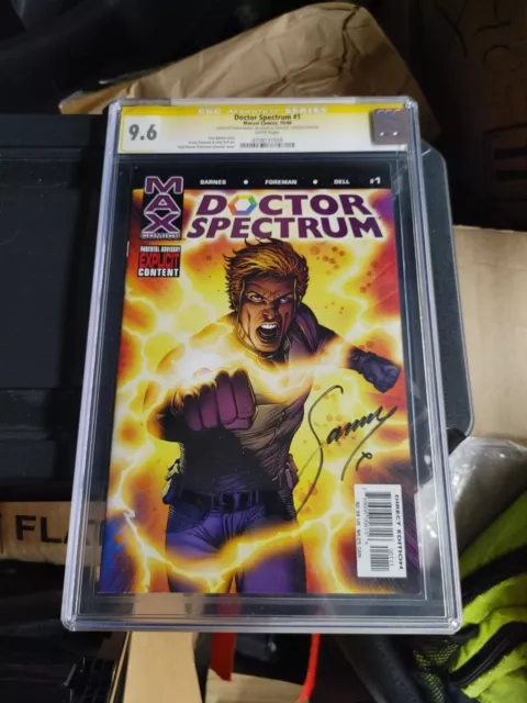 Doctor Spectrum #1 signed by sara barnes cgc 9.6