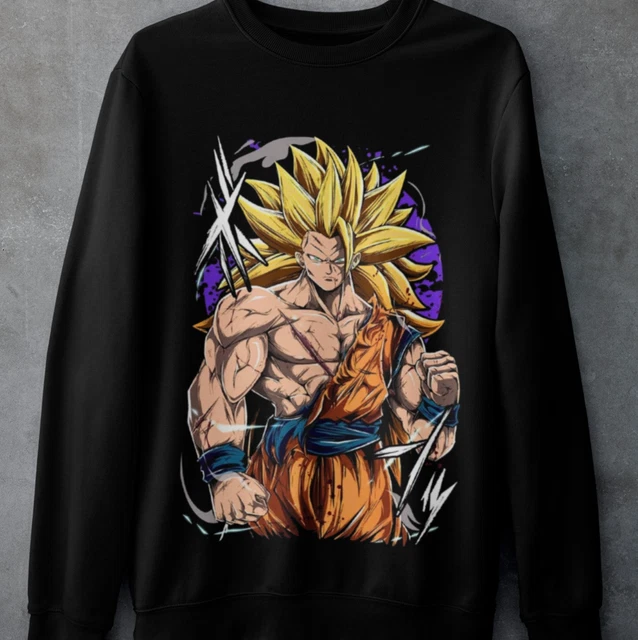 DRAGON BALL Z Sweatshirt Goku Saiyan 3 Gohan Vegeta Sweater Broly Sweat 
