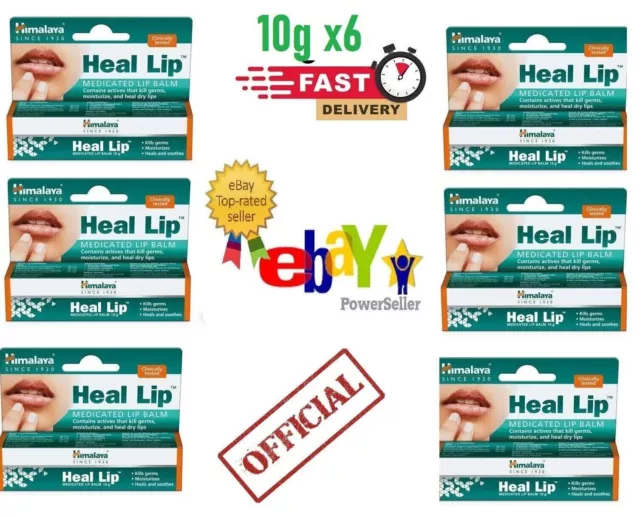 Himalaya Heal Lip (Baume médicamenteux) Soulage les lèvres douloureuses et...