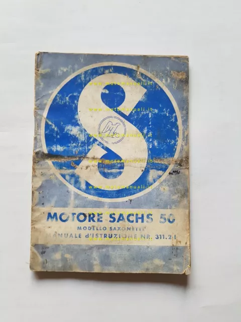 Sachs motore 50 Saxonette 1962 manuale uso manutenzione italiano originale