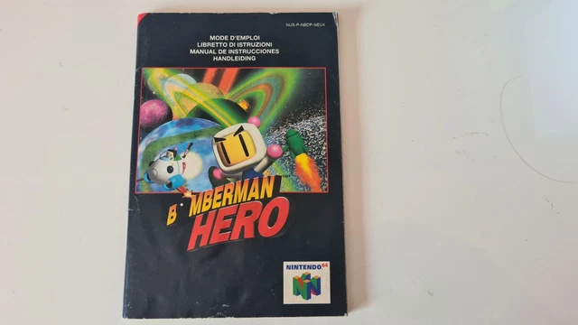 Manuel Notice Bomberman Hero Nintendo 64 FAH Mode d'emploi