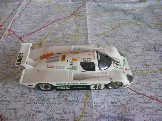 SAUBER MERCEDES C 7 n°46 Le Mans 1983  Ancien Kit AUTOMANY 1/43 avec défauts