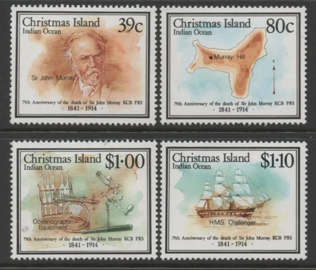 Christmas Island 1989 Sir John Murray set of 4 MUH