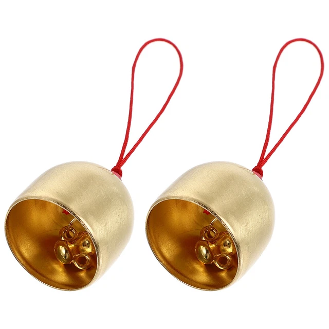 2 piezas Llavero Dijes Campanas Colgantes Campanas Árbol de Navidad Decoración Campanas
