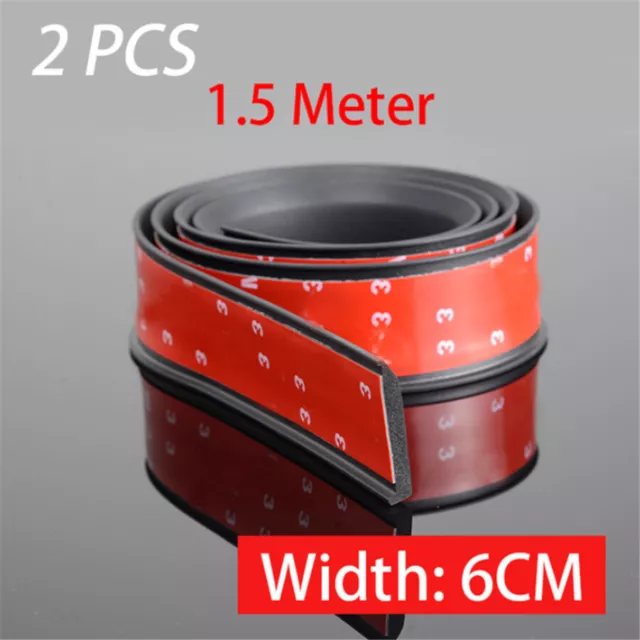 2× Car Wheel Eyebrow Extension Protector Fender Flare Strip Lip Arch Trim Rubber 3