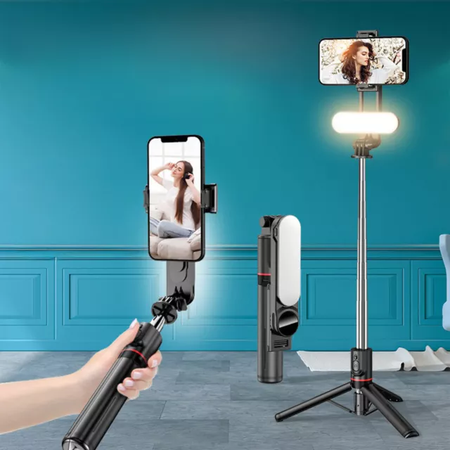 Universal Selfie Stick Phone Tripod Stand with Bluetooth Remote Potable Light p8