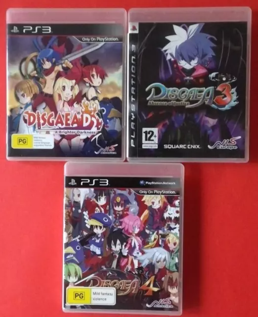 Disgaea 2 + Disgaea 3 + Disgaea 4 PS3 x3 Game Bundle TRACKING + FREE POSTAGE