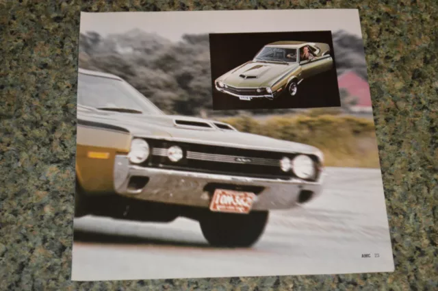 ★★1970 Amc Amx Picture Feature Print Photo 69 70 390 Engine Javelin Sst★★2