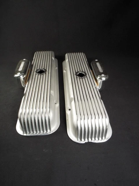 Cal Custom Valve Covers Pontiac 326-455 Restored Offenhauser Breathers Gorgeous