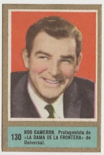 Rod Cameron 1952 Fernando Fuentes Tobacco Card #130 Fedora Film Star E5