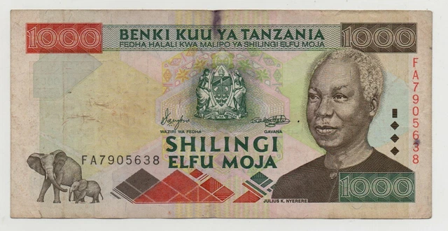 Tanzania 1000 Shillings 2000 Pick 34 Look Scans
