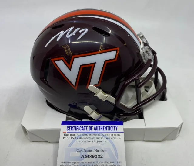 Michael Vick Signed Virginia Tech Mini Helmet AUTO BAS Hologram