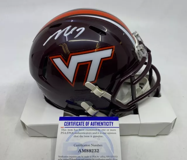 Michael Vick Signed Virginia Tech Mini Helmet AUTO BAS Hologram