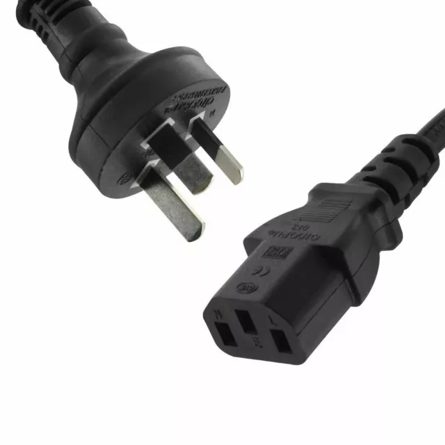 Power Cord Lead Cable 3 Pin Australian Plug to IEC-C13 Socket 250V 10A 1.5M